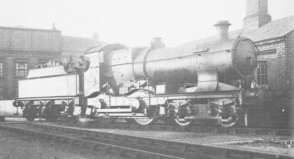 Great Western Railway 33xx (Bulldog) class 4-4-0 No 3327 ‘Marco Polo’ partly on the turntable adjacent to the New Yard Sidings at Snow Hill in 1932