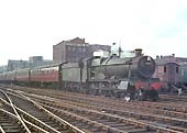 Ex-GWR 68xx Grange Class 4-6-0 No 6861 'Crynant Grange' enters Snow Hill on an up express on 28th April 1964