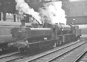 Ex-GWR 0-6-0PT 57xx class No 9798 and ex-WD 'Austerity' 2-8-0 No 90174 at Birmingham Snow Hill
