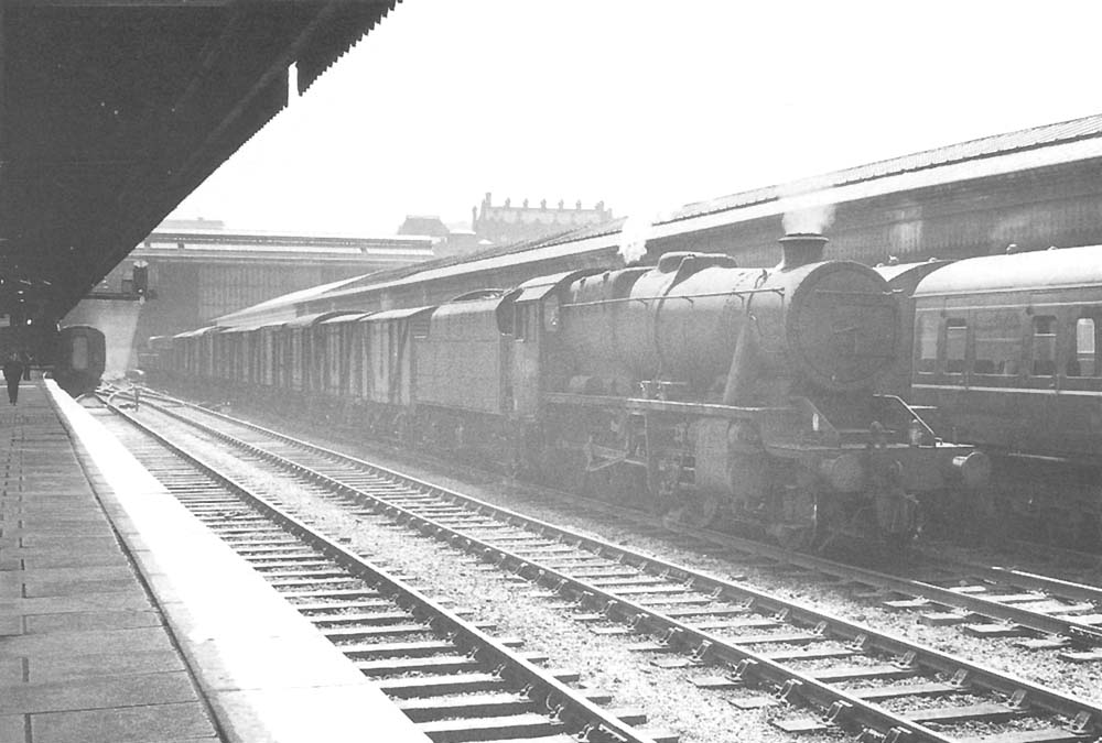 Ex-LMS 8F 2-8-0 No 48550 heads through Snow Hill with a down freight on 30th April 1966