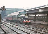 GWR 4-6-0 4073 class No 4079 'Pendennis Castle' arrives at Snow Hill  station with a down special on 25th September 196