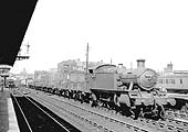 Ex-GWR 2-6-2T 'Large Prairie' No 8108 is seen passing through Snow Hill on the up through road on a Class K mixed goods train on 25th August 1953