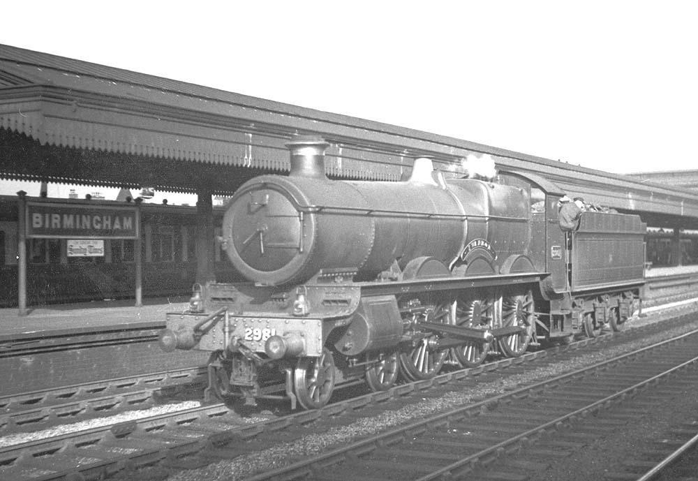 GWR 4-6-0 Saint class No 2981 'Ivanhoe' is seen running light engine through Snow Hill station on the up through line on 4th July 1936