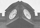 View of the booking hall clock that kept time overlooking the Concourse at Snow hill station before the demolition contractors removed it