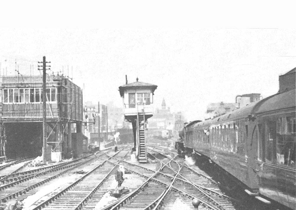 Another view of Snow Hill station's North Signal Box and the replacement North signal box relay house which is still being built