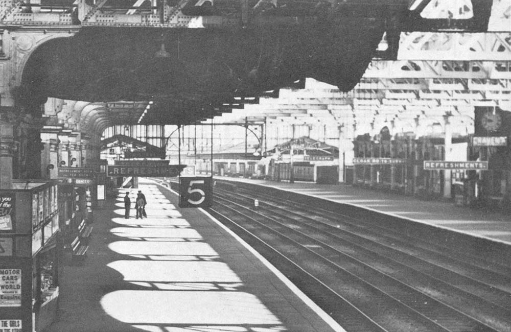With not a passenger to be seen, a view of a practically deserted Snow Hill station as a consequence of the rail strike by ASLEF members