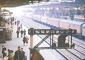 A diesel shunter acts a station pilot and marshals parcel vans in Platform 7 on the last day of services to Paddington on 5th March 1967