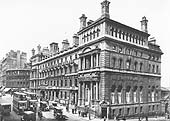 A 1926 view showing the GWR hotel at the corner of Colmore Row with the 'Snow Hill' leading off to the right