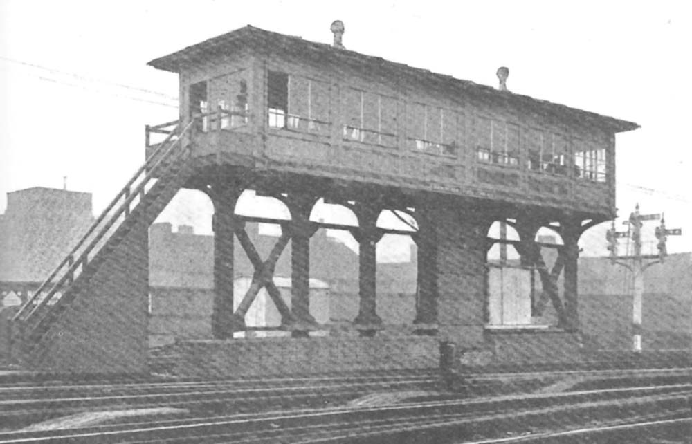 View of Birmingham Snow Hill North Signal Box which was opened on 31st October 1909