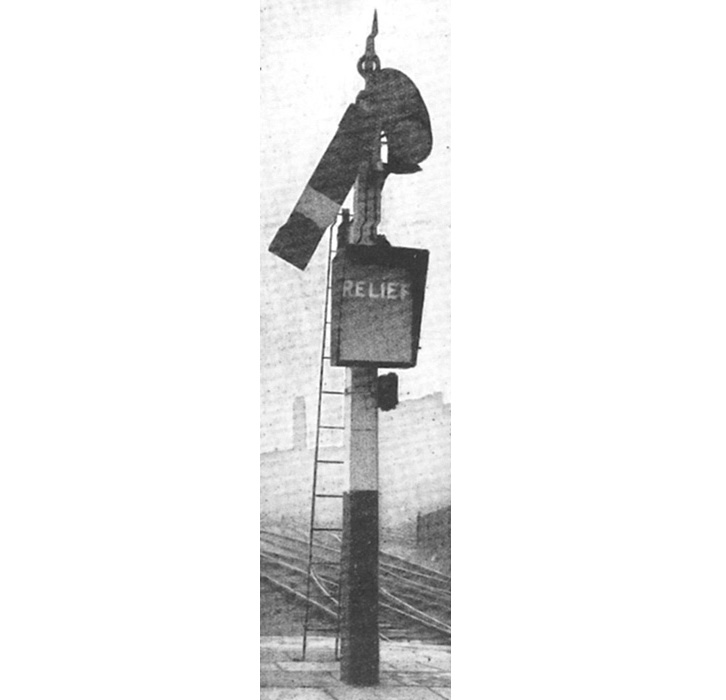 View of another type of GWR route indicator signal deployed at Snow Hill station