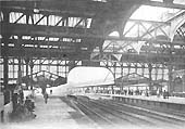 The main platforms of Snow Hill station looking North showing how light flooded in through the main glazed roof