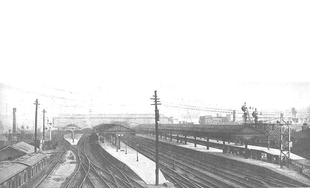 A view of the reconstructed Snow Hill Station looking south from near Northwood Street Sidings