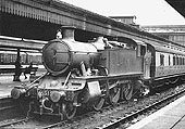 GWR 2-6-2T large prairie, 5101 class No 5196 about to depart from bay platform 4 at the north end of Snow Hill