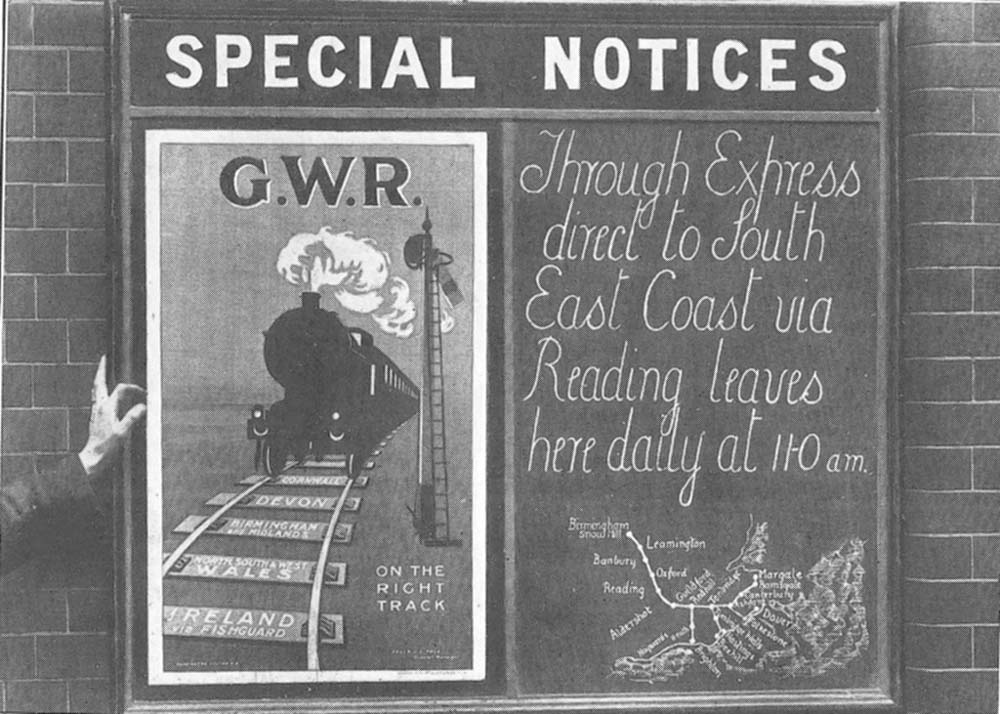 A chalk script and map recorded as being the work of Snow Hill Station Porter Mr R White