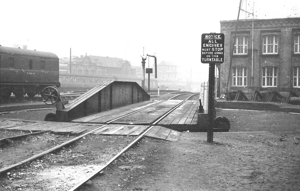 Ex-GWR standard 65 foot over-girder turntable supplied by Ransomes & Rapier of Ipswich at Birmingham Snow Hill
