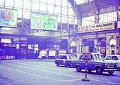 A 1960s colour view of the Main Concourse looking towards the road entrance off Livery Street