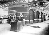 View of one of Snow Hill station's platform Booking Office and a GWR Platform Indicator Finger Board