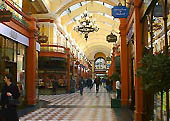 An internal view of the Great Western Arcade which was built over the railway cutting approaching New Street station in 1876