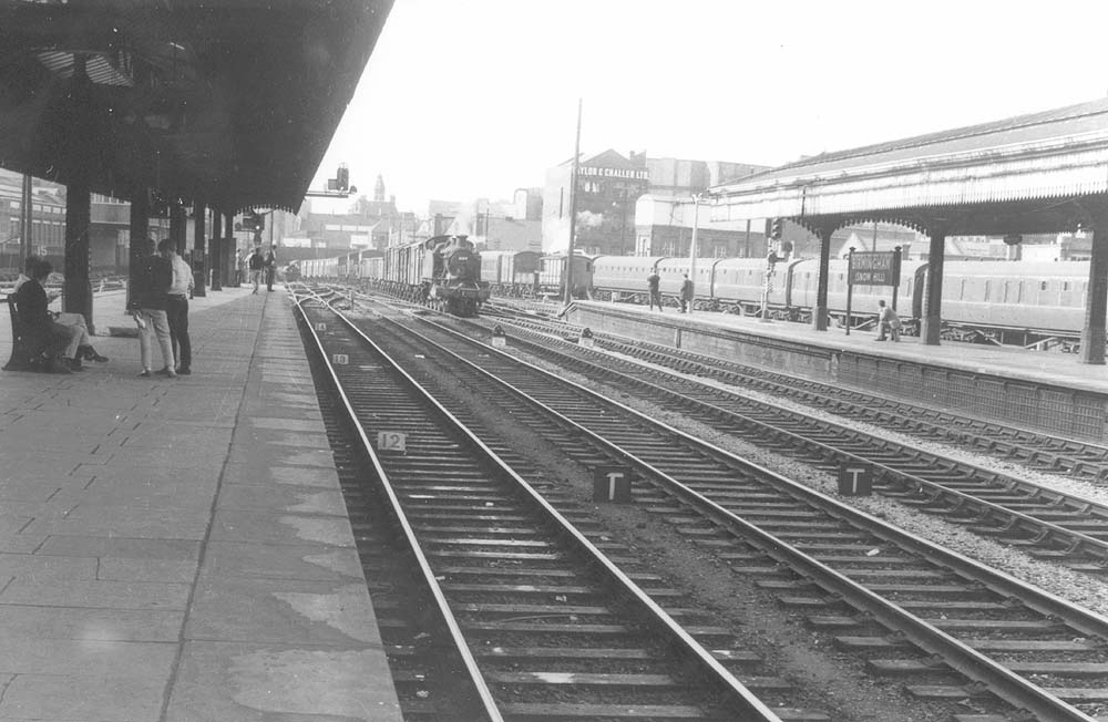 Ex-GWR 2-6-2T No 6109 is seen approaching Snow Hill's up through road at the head of a freight from Hockley during the early 1960s