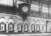 Close up showing the different types of booking windows provided at Snow Hill station, First Class, Third Class and Excursion