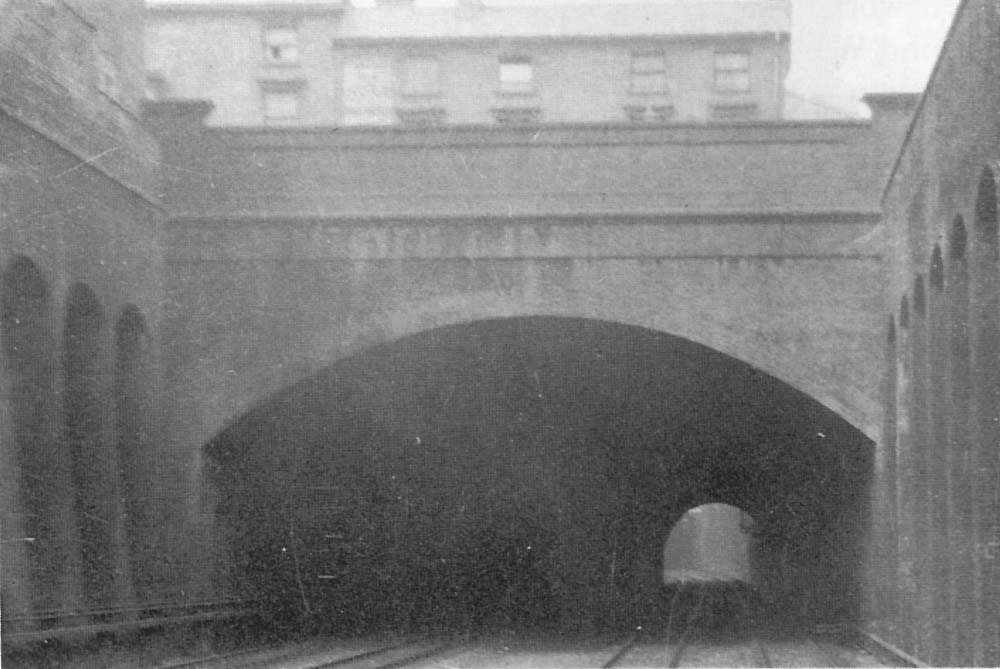 View of the entrance to Hockley No 1 tunnel looking in the direction of Wolverhampton with Hockley No 2 tunnel seen through its bore