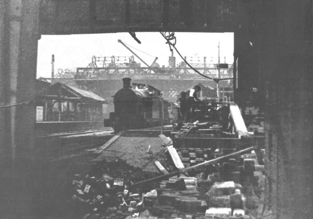 Looking North from the tunnel entrance during the Snow Hill station reconstruction work