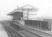 Close up showing the relief down platforms with the staggered odd extension that accommodated the stairs to Coventry Road