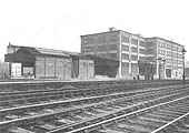 A 1931 GWR publicity photograph of Bordesley warehouse seen from the GWR Oxford to Snow Hill main line