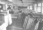 Interior view of one of the upper floors of the Bordesley Warehouse showing some of the non-ferrous goods being stored