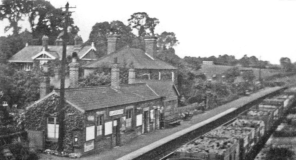 Another view of the original Claverdon Station showing a substantial number of open five plank mineral wagons