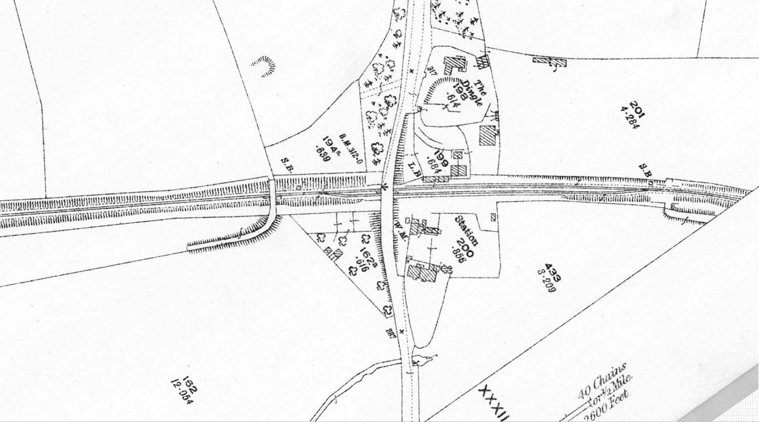An 1923 25 inches to the mile Ordnance Survey Map showing Claverdon Station and the single siding goods yard