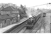 Ex-GWR 2-6-2T No 4118 passes the old Claverdon station with a Leamington to Stratford local passenger train