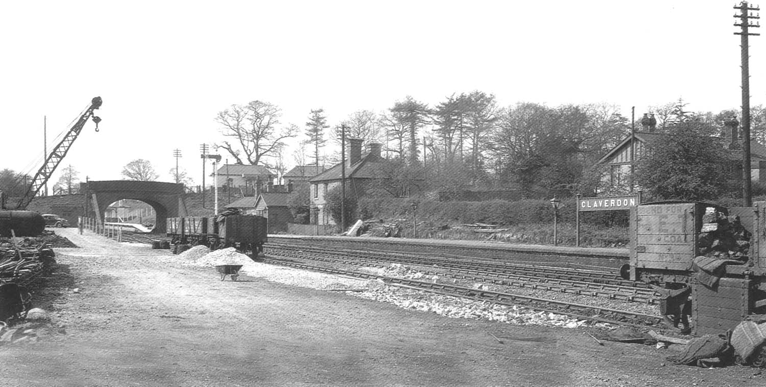 A view of the old station from the Hatton end of the goods yard shortly before the original station was closed