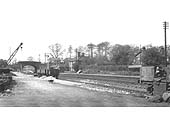 A view of the old station from the Hatton end of the goods yard shortly before the original station was closed