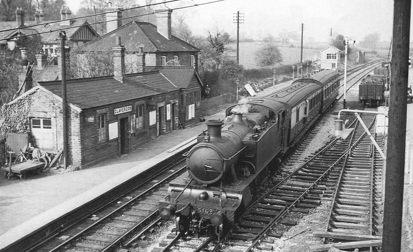 GWR 2-6-2T No 5162 passes the old station  three months before the new double track and station are opened