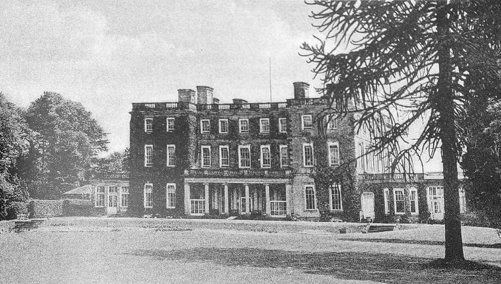 Danzey for Tanworth Station The front elevation of Umberslade Hall