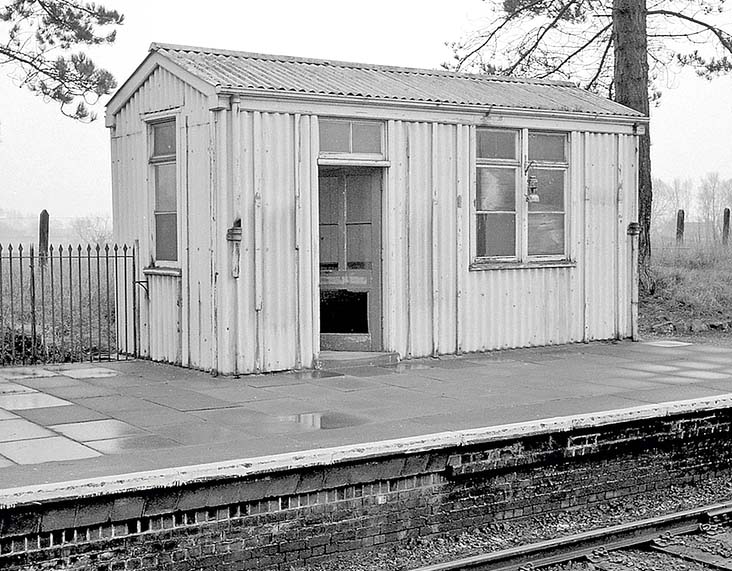 The station's down platform waiting room showing not only signs of corporate neglect but some vandalism too
