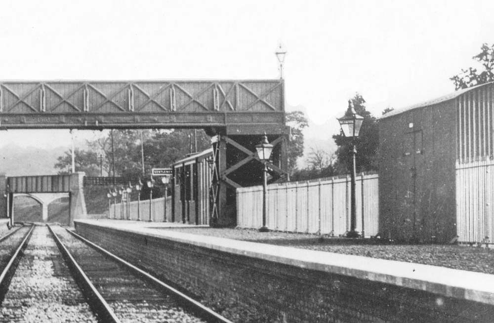 Close up showing the up platform passenger facilities which accommodated  the general and ladies waiting rooms, booking office and the gentlemen's toilets