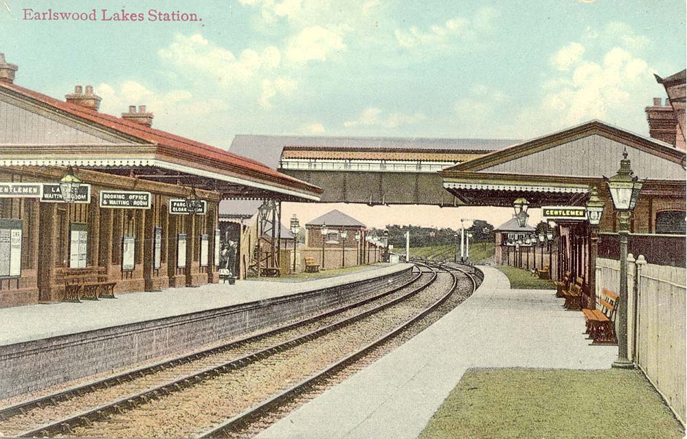 Looking south towards Stratford upon Avon with the goods yard on the left and the signal box on the right