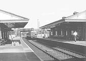 A Western Region DMU arrives at Earlswood Lakes station on a Moor Street to Stratford upon Avon service in 1959