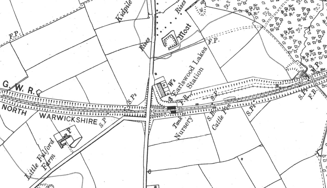 A 1933 Ordnance Survey map of Earlswood Lakes Station showing the layout of the station hasn't changed since it first opened