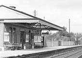 Close up showing the up platform building which housed the general waiting room, ladies waiting room including internal toilet and the gentlemen's toilets