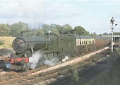 British Railways built GWR 4-6-0 Hall class No 7915 'Mere Hall' is seen on the 11 05 Illfracombe to Wolverhampton express service