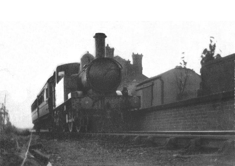 A Great Western Railway 0-4-2T class 48xx locomotive arrives at Great Alne station with an auto trailer
