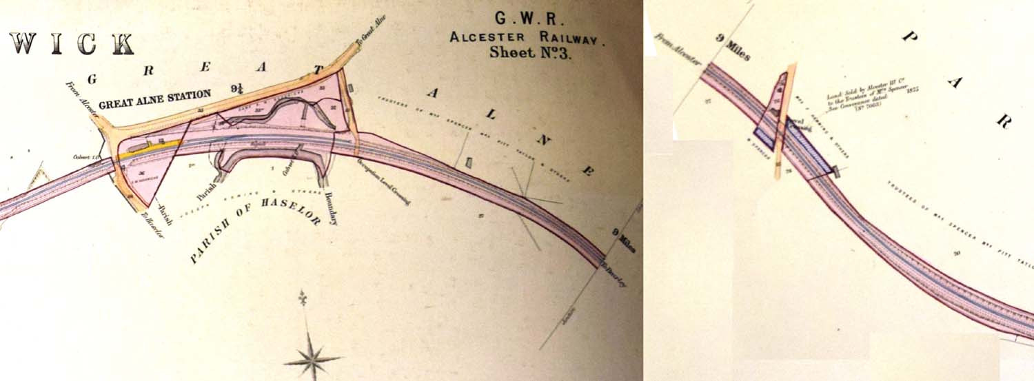 An 1884-5 Land Survey of the Alcester Railway undertaken by the Great Western Railway Land Survey