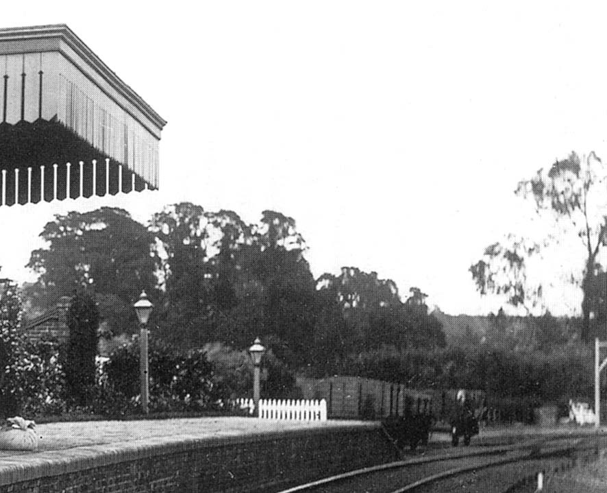 The goods yard, a single 300 siding, which could accommodate approximately 14 wagons