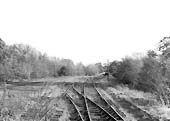 Great Alne goods yard viewed from the end of the station ramp looking back towards Bearley