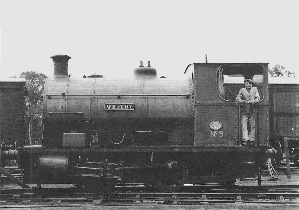 Pecjkett 0-4-0ST No 9 'Whitby' photographedin the sidings at Harbury Cement Works in September 1950