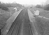View from Norton Lane Bridge towards Birmingham with Grimes Hill and Wythall Platform seen below