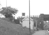 Close up of the replacement passenger waiting room on the down and exit to Norton Lane as seen from the Birmingham end of the Halt